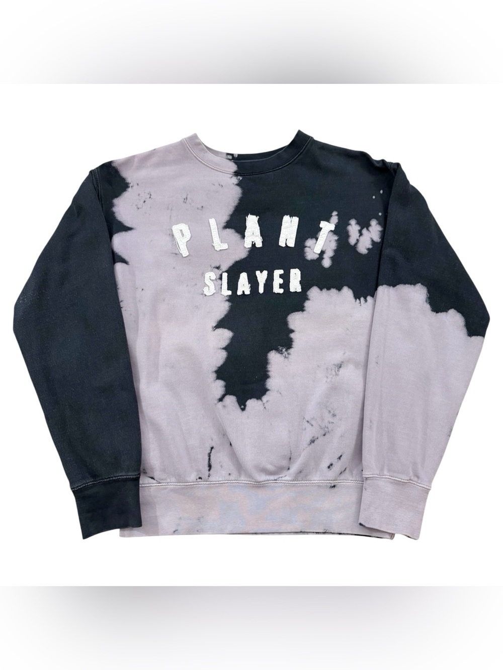 Beet x Beet Vegan Apparel Plant Slayer Sweatshirt Crewneck XS Oversized Tie Dye